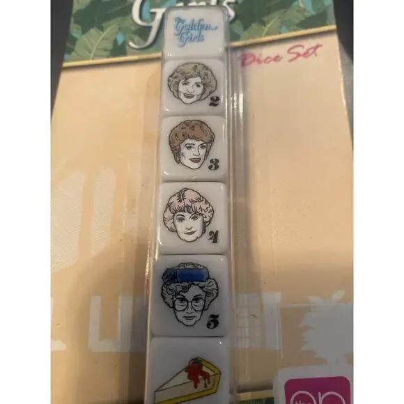 New The Golden Girls Dice Set USAopoly Ages 8+ Blanche Rose Dorothy Sophia - Picture 3 of 4